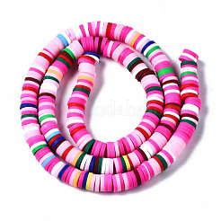 Handmade Polymer Clay Beads Strands&nbsp;CLAY-R089-6mm-096