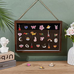 Wood Wall Mounted Badge Presentation Boxes&nbsp;ODIS-WH0331-15