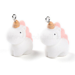 Flocky Anima Resin Pendants with Platinum Iron Loop&nbsp;FIND-S001-13A
