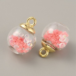 Transparent Glass Globe Pendants&nbsp;FIND-WH0146-36C
