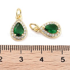 Brass with Cubic Zirconia Pendants&nbsp;KK-P271-32G