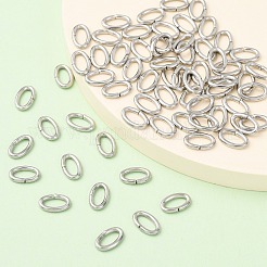 Tarnish Resistant 304 Stainless Steel Open Jump Rings&nbsp;X-STAS-Q186-03-8x5mm