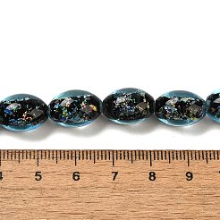 Handmade Dichroic Foil Glass Beads Strands&nbsp;DICH-U001-12H