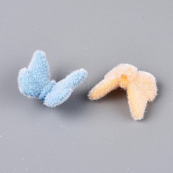 Flocking Opaque Acrylic Butterfly Beads&nbsp;OACR-T030-11M