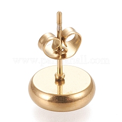 Ion Plating(IP) 304 Stainless Steel Stud Earring Settings&nbsp;STAS-K202-05C-G
