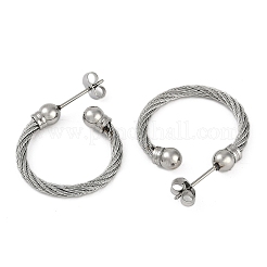 304 Stainless Steel Twist Stud Earrings for Women&nbsp;EJEW-M023-01P
