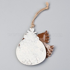 Christmas Snowman Iron Ornaments&nbsp;HJEW-G013-06A
