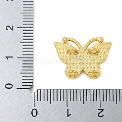 Rack Plating Brass Enamel Butterfly Connector Charms&nbsp;KK-A234-026G
