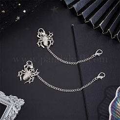 2Pcs Alloy Spider Charm Shoe Chains&nbsp;FIND-AN0001-06