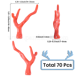 70Pcs Opaque Acrylic Imitation Coral Beads&nbsp;SACR-SC0001-64