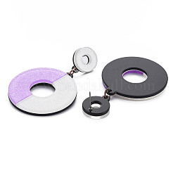 Large Flat Round Dangle Stud Earrings for Girl Women&nbsp;KY-Q058-091