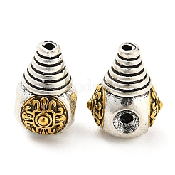Rack Plating Tibetan Style Alloy 3 Hole Guru Beads&nbsp;PALLOY-Q454-01A