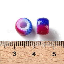 Spray Painted ABS Plastic European Beads&nbsp;KY-G033-02A-08