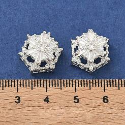 Brass Clear Cubic Zirconia Beads&nbsp;KK-D228-21S