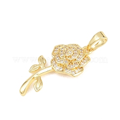 Valentine's Day Brass Micro Pave Clear Cubic Zirconia Pendants&nbsp;KK-D258-07G-08
