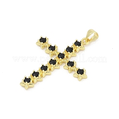 Brass Micro Pave Cubic Zirconia Pendants&nbsp;KK-D317-110G