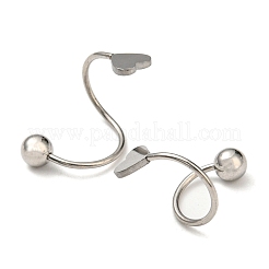 Tarnish Resistant 304 Stainless Steel Spiral Stud Earrings&nbsp;EJEW-F322-02P