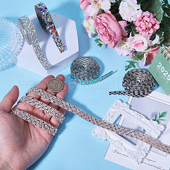 5 Yards 5 Colors Glass Self Adhesive Hotfix Rhinestone Ribbon Trimming&nbsp;DIY-GL0005-54