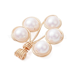 Plastic Imitation Pearl Pendants&nbsp;PALLOY-JF03519-02