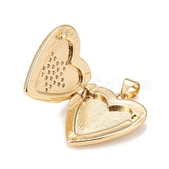 Brass Micro Pave Cubic Zirconia Locket Pendants&nbsp;KK-A161-46G