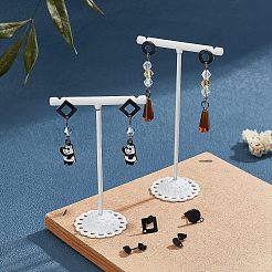 32Pcs 4 Style 304 Stainless Steel Stud Earring Findings for Dangle Charms&nbsp;STAS-UN0028-02