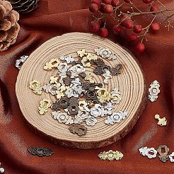 40 Sets 4 Colors Mini Alloy Belt Buckle&nbsp;DIY-FG0002-77