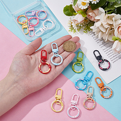 13Pcs 13 Colors Baking Paint Alloy Swivel Clasps&nbsp;FIND-UN0009-90