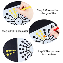 6Pcs 6 Styles Mandala Flower Plastic Drawing Painting Stencils Templates&nbsp;DIY-GF0007-88