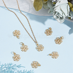 10Pcs Christmas Rack Plating Brass Pendants&nbsp;ZIRC-BBC0002-85