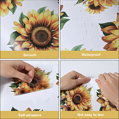 Sunflower Self-Adhesive PVC Wall Stickers&nbsp;STIC-WH20002-25
