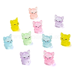 30Pcs 6 Colors Luminous Resin Fox Display Decoration&nbsp;CRES-CJ0001-81