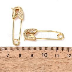 Brass Micro Pave Clear Cubic Zirconia Pendants&nbsp;KK-K422-07G