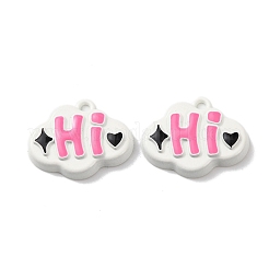 Spray Paint Alloy Enamel Pendants&nbsp;ENAM-K076-28