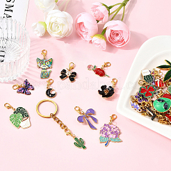 12Pcs Alloy Enamel Pendant Decorations&nbsp;HJEW-YW00093-01