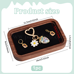 Walnut with Velvet Jewelry Plates for Necklace&nbsp;ODIS-WH0038-184A-02