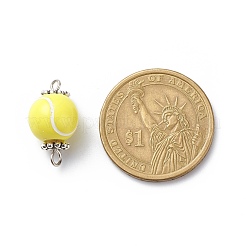 Acrylic Basketball Connector Charms&nbsp;PALLOY-JF01869-03