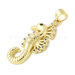 Brass Micro Pave Cubic Zirconia Pendants&nbsp;KK-S511-04C-G