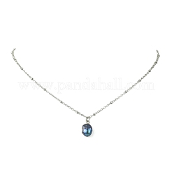 Natural Cultured Freshwater Pearl Potato Pendant 304 Stainless Steel Satellite Chain Necklaces for Women&nbsp;NJEW-JN06346
