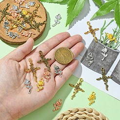 30Pcs 6 Styles Tibetan Style Alloy Pendants&nbsp;FIND-YW0005-08