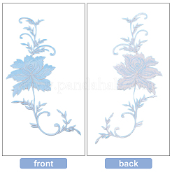 2Pcs Peony Computerized Embroidery Cloth Iron on/Sew on Patches&nbsp;DIY-GF0005-32A