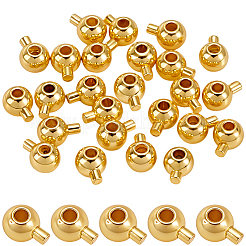 30Pcs Brass Crimp Beads&nbsp;KK-BBC0024-22G