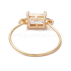 Transparent Glass Finger Rings&nbsp;RJEW-JR00869-01
