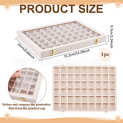 MDF Covered with Velvet Jewelry Grid Display Cases for Earrings Rings&nbsp;AJEW-WH0643-094B