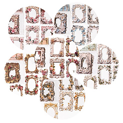 6 Sets 6 Colors Paper Self-Adhesive Lace Stickers&nbsp;DIY-SP0004-94