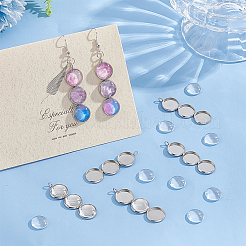 20Pcs 304 Stainless Steel Pendant Cabochon Settings&nbsp;STAS-UN0050-51