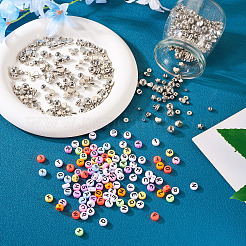 1550Pcs 12 Style Plating ABS & CCB Plastic Beads&nbsp;FIND-TA0002-43