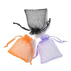 20Pcs 10 Colors Rectangle Organza Drawstring Bags&nbsp;CON-YW0001-31B