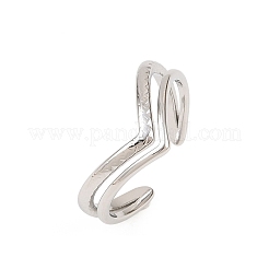 304 Stainless Steel Cuff Open Rings&nbsp;RJEW-Z125-02P