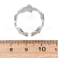 304 Stainless Steel Cuff Rings&nbsp;RJEW-D306-27P-06