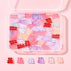 60Pcs Transparent Spray Paint Glass Beads&nbsp;GLAA-FS0002-09